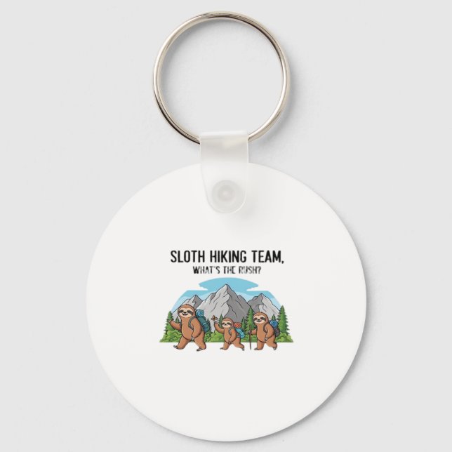 Funny Sloth Hiking Classic T-Shirt_6 Key Ring (Front)