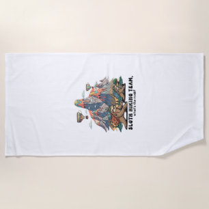 Funny Sloth Hiking Classic T-Shirt_7 Beach Towel