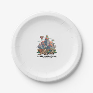 Funny Sloth Hiking Classic T-Shirt_7 Paper Plate