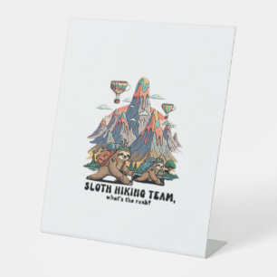 Funny Sloth Hiking Classic T-Shirt_7 Pedestal Sign