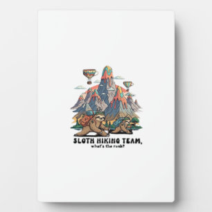 Funny Sloth Hiking Classic T-Shirt_7 Plaque