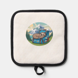 Funny Sloth Hiking Oversized T-Shirt Pot Holder