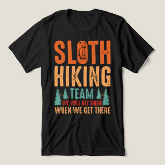 Funny Sloth Hiking Team Nature Outdoor Design Tri-Blend Shirt