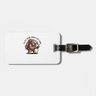 Funny Sloth Hiking Team - Slow and Steady Classic  Luggage Tag