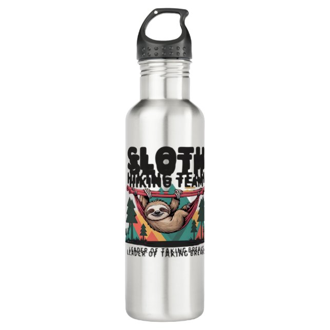Funny Sloth Hiking - This funny sloth hiking gift  710 Ml Water Bottle (Front)