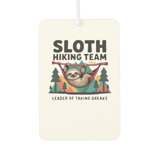 Funny Sloth Hiking - This funny sloth hiking gift  Car Air Freshener (Front)