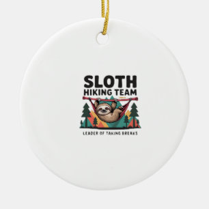 Funny Sloth Hiking - This funny sloth hiking gift Ceramic Tree Decoration
