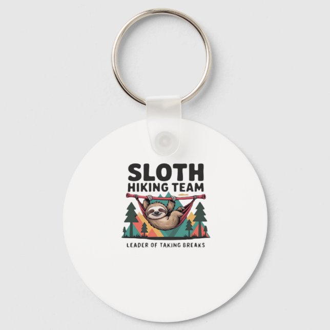 Funny Sloth Hiking - This funny sloth hiking gift  Key Ring (Front)