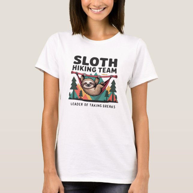Funny Sloth Hiking - This funny sloth hiking gift  T-Shirt (Front)
