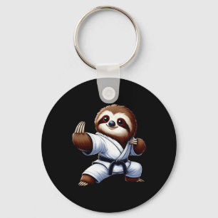 Funny Sloth Karate Martial Arts Japanese Martial A Key Ring