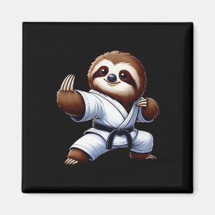 Funny Sloth Karate Martial Arts Japanese Martial A Magnet