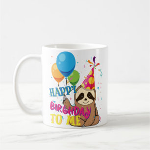 Funny Sloth Lover Birthday Coffee Mug Party Gift