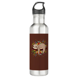 Funny Sloth Lovers Polka Dots Happy Dot Day Girls  710 Ml Water Bottle
