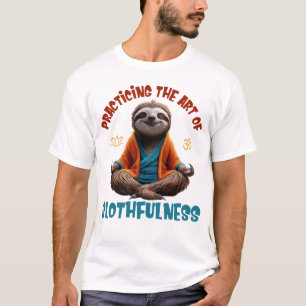 Funny Sloth Meditating, The Art Of Slothfulness T-Shirt