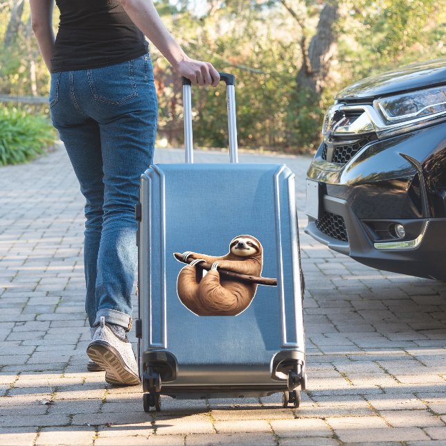 Funny Sloth on a Tree � Just Make It to Friday Cla (Suitcase Insitu)