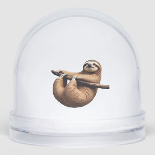 Funny Sloth on a Tree � Just Make It to Friday Cla Snowglobe