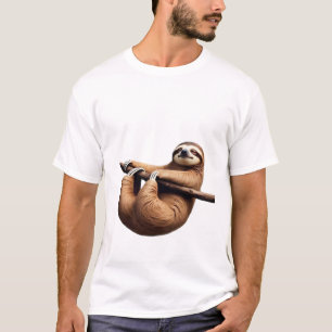 Funny Sloth on a Tree � Just Make It to Friday Cla T-Shirt