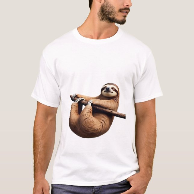Funny Sloth on a Tree � Just Make It to Friday Cla T-Shirt (Front)