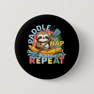 Funny Sloth Outdoor - Kayaking Sloth 6 Cm Round Badge