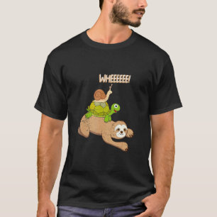 Funny Sloth Pictures Turtle Decor Snail Shells Sna T-Shirt