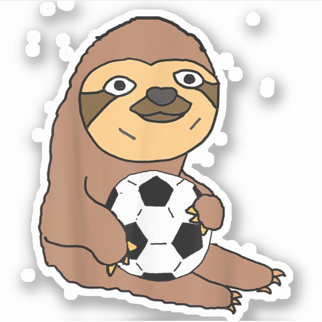 Funny Sloth Playing Soccer (Front)