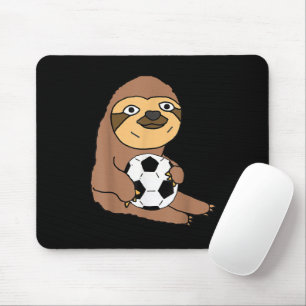 Funny Sloth Playing Soccer Mouse Mat