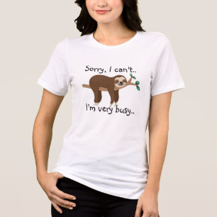 Funny Sloth Puns Tee, Punny Cute Animals Graphic  Tri-Blend Shirt