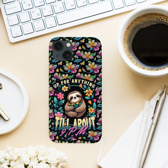 Funny Sloth Quote All Over Print Case-Mate iPhone Case (Creator Uploaded)