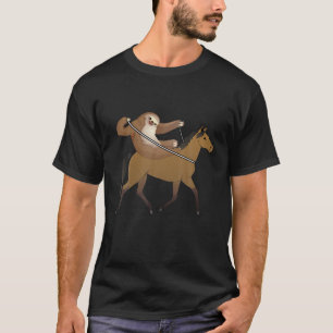Funny Sloth Riding Horse For Sloths Costume Lover  T-Shirt
