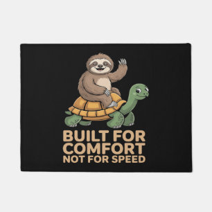 Funny Sloth Riding Turtle Doormat