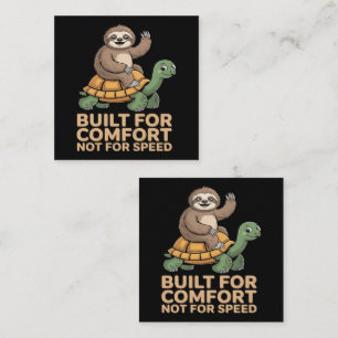 Funny Sloth Riding Turtle Enclosure Card