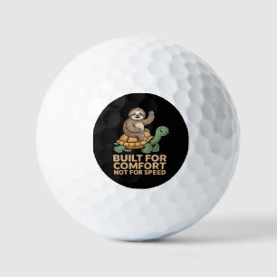 Funny Sloth Riding Turtle Golf Balls
