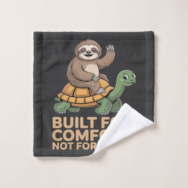 Funny Sloth Riding Turtle Wash Cloth (Wash Cloth)