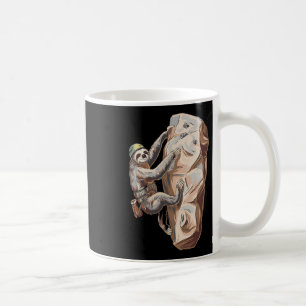 Funny Sloth Rock Climbing Cartoon Coffee Mug