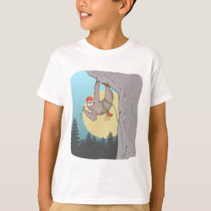 Funny sloth rock climbing T-Shirt