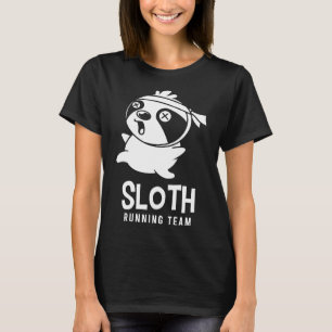 Funny Sloth Running Team Sports Jogging T-Shirt