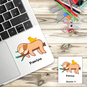 Funny Sloth Sleeping Custom Name