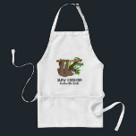 Funny Sloth Slow Cooking Personalized Standard Apron<br><div class="desc">Who does'nt love slow cooked meals and sloths? This apron is designed with combining the two,  creating a funny gift for the cook in your house. Add a name for personalization or just leave it blank.</div>