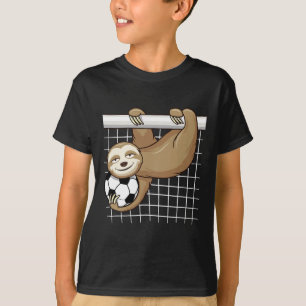 Funny Sloth Soccer Lover - Cute Goal Keeper Kids T-Shirt