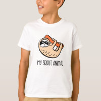 Funny sloth spirit animal kids' t-shirt
