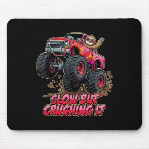 Funny Sloth Truck Monster Valentine Slow But Crush Mouse Mat