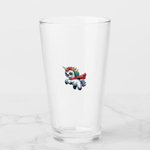 Funny Sloth Unicorn as Hero for a Superhero Long S Glass