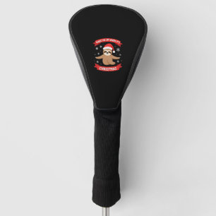 Funny Sloth wake me up when its Christmas Xmas Cut Golf Head Cover