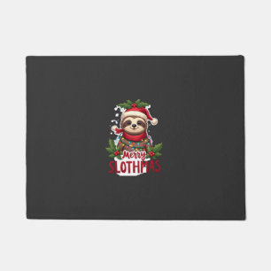 Funny Sloth Xmas Lights Merry Slothmas Sloth Chris Doormat
