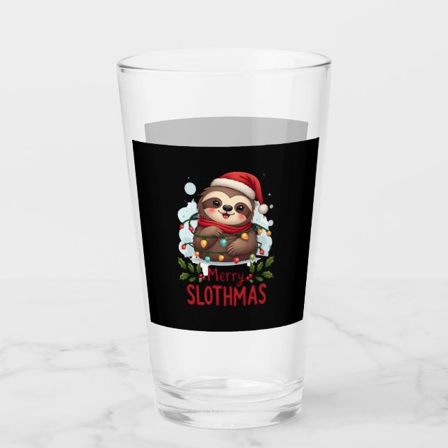 Funny Sloth Xmas Lights Merry Slothmas Sloth Chris Glass (Front)