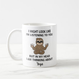 Funny Sloth Yoga Mug  Gift for Yoga Teacher Mug