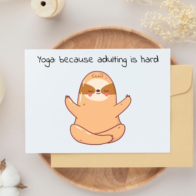 Funny Sloth Yoga Postcard (Creator Uploaded)