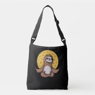 Funny Sloth Zen Yoga Meditation Animal Crossbody Bag