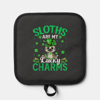 Funny Sloths Are My Lucky Charms Sloth St Patrick' Pot Holder