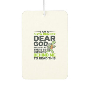 Funny Slow Runner Turtle Quote Vintage Engraving D Car Air Freshener